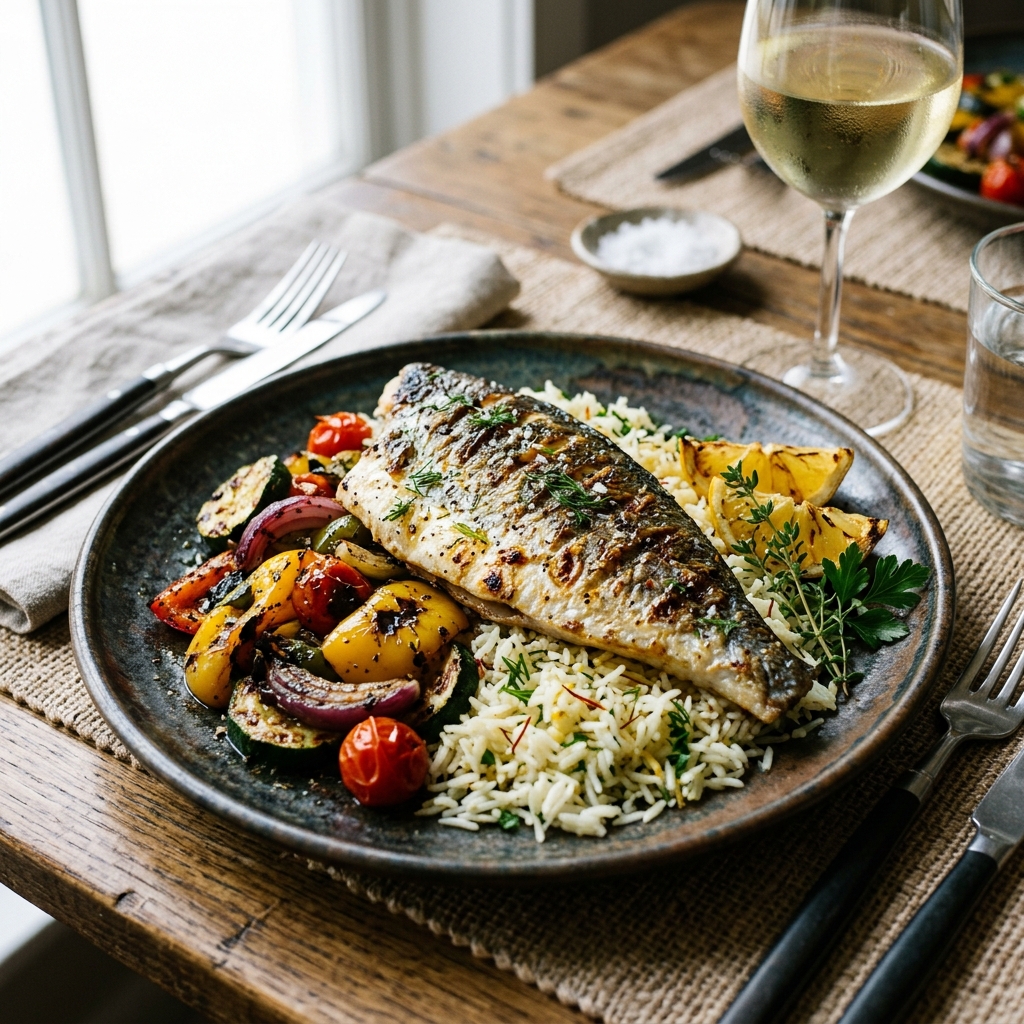 Doradenfilet mit Basmatireis